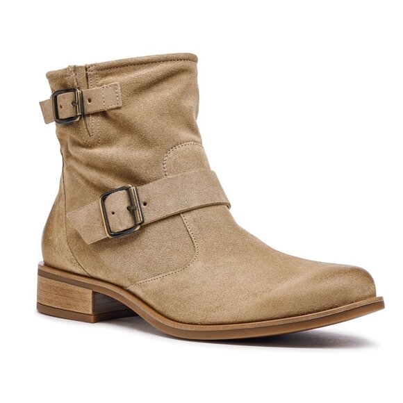 Paul Green Wyatt Ankle Boots US 7.5 Grain Beige Soft Suede Western NEW $495 - Picture 1 of 11